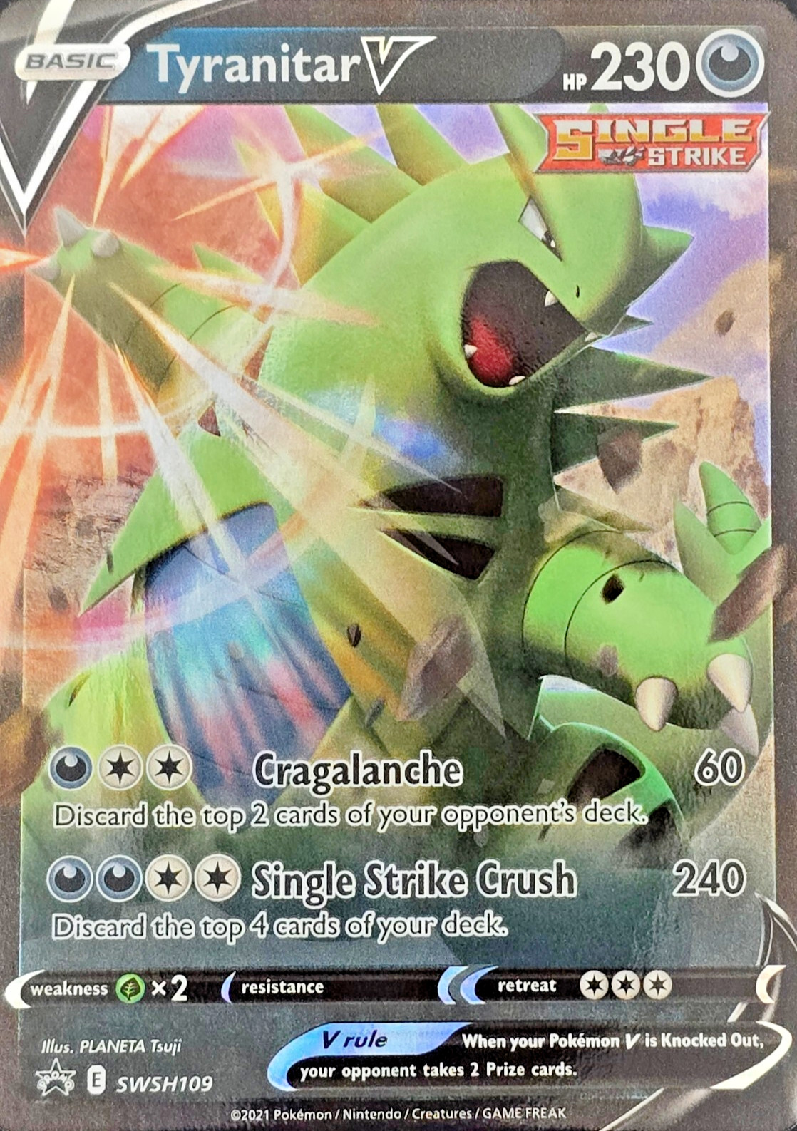 Tyranitar V SWSH109 - Black Star Promo - Ultra Rare Holo Pokemon Card Near Mint