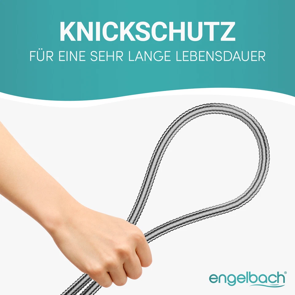 Engelbach Brauseschlauch Duschschlauch Standard Anschluss Edelstahl Kunststoff - Bild 3 von 4