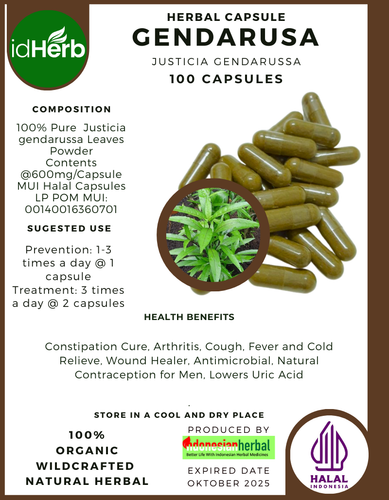 CAPSULE Justicia Gendarussa Gendarussa NATURAL ORGANIC HERBAL HERBS - Picture 2 of 3
