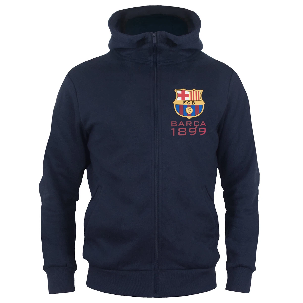 Fc barcelona zip clearance hoodie