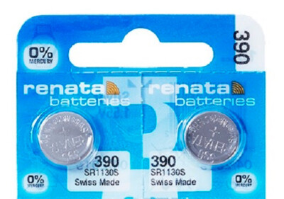 2x RENATA Uhrenbatterie 390 für Armbanduhr Knopfzelle SR 1130 V390 SR1130SW