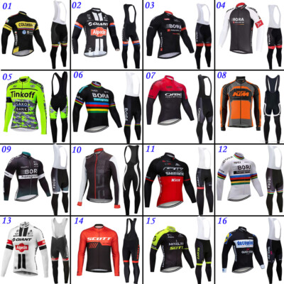 Fahrradtrikot Sets Herren Langarm Rennrad Kleidung Radshirt MTB Fahrrad Hose