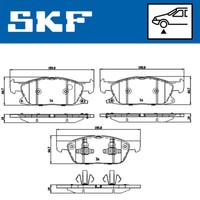 Vkbp 80433 A Skf Bremsbelagsatz, Scheibenbremse FüR Ford,Ford Usa