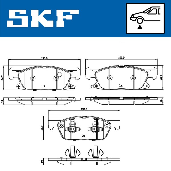 Vkbp 80433 A Skf Bremsbelagsatz, Scheibenbremse FüR Ford,Ford Usa-image