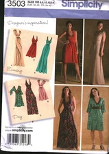 3503 Vintage Simplicity SEWING Pattern Misses  Knit Dress Two Length Bodice 14