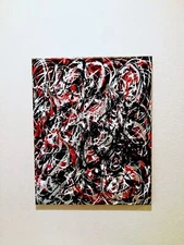 Abstract Painting  OOAK Stretched Canvas