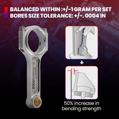 Forged 4340 I-Beam Connecting Rods Pleuel for Mazda B6 B6F 1.6 BP 1.8 Engine - Picture 5 of 12