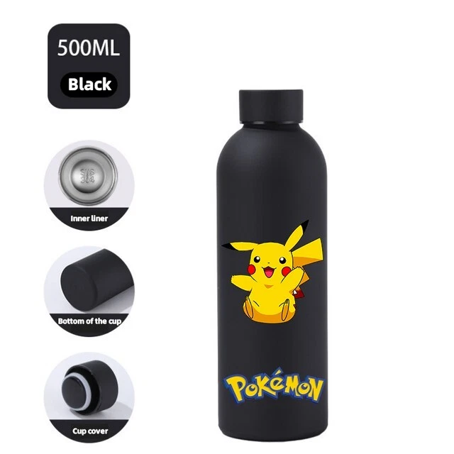 Kids Pokemon 500ML Pikachu Kids Thermos Water Bottle with Straw Stainless Steel - Image 2 of 4