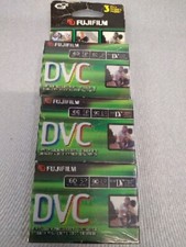 3 Pack Fujifilm DVC Mini DV Digital Video Cassette DVC60 Tape Blank Fuji Sealed