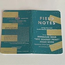 Field Notes DDC Deadest Print Single Sun Kingdom Memo Book DDC-054 NEW