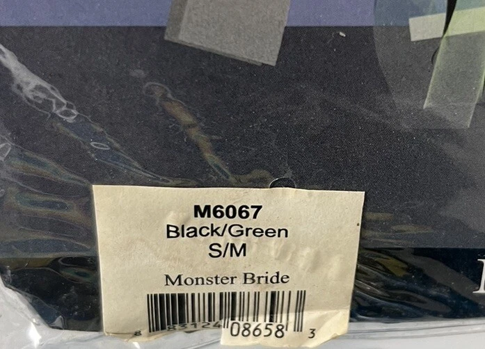 NUEVO Para Mujer Frankenstein Monstruo Novia Halloween~verde/negro~con velo~talla S/M Foto 2 de 4