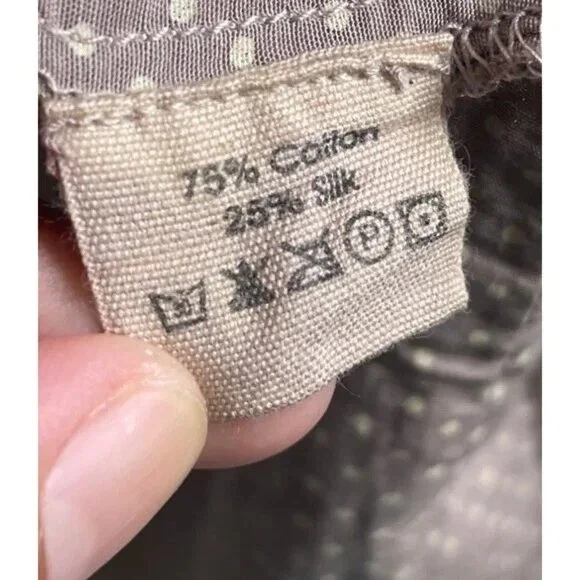 Vestido Plumero Largo Perla Magnolia Lunares Lagenlook Talla Grande Beige Marrón OS Foto 3 de 4