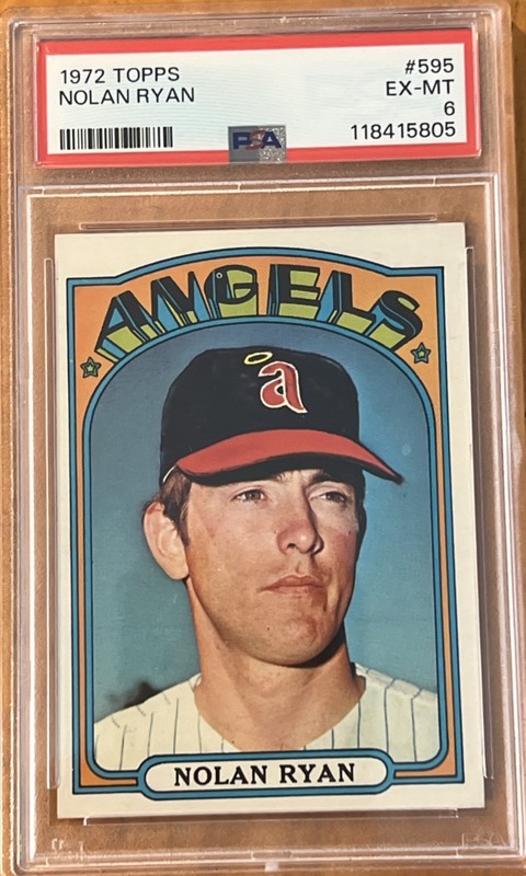 1972 TOPPS #595 NOLAN RYAN PSA 6 NEWLY GRADED