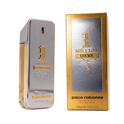 1 Million Lucky by Paco Rabanne 3.4 oz EDT Cologne for Men New In Box