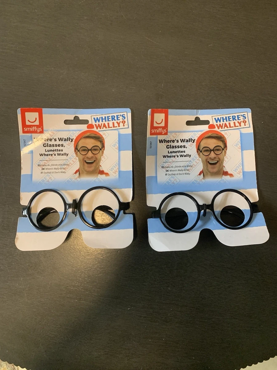 Where’s Wally Nerd Style Costume Glasses for Adults - Set Of 2