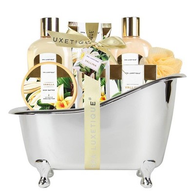 Bade Geschenkset für Frauen, 8tlg Vanilleduft Beauty Spa Set, Deko Badewanne