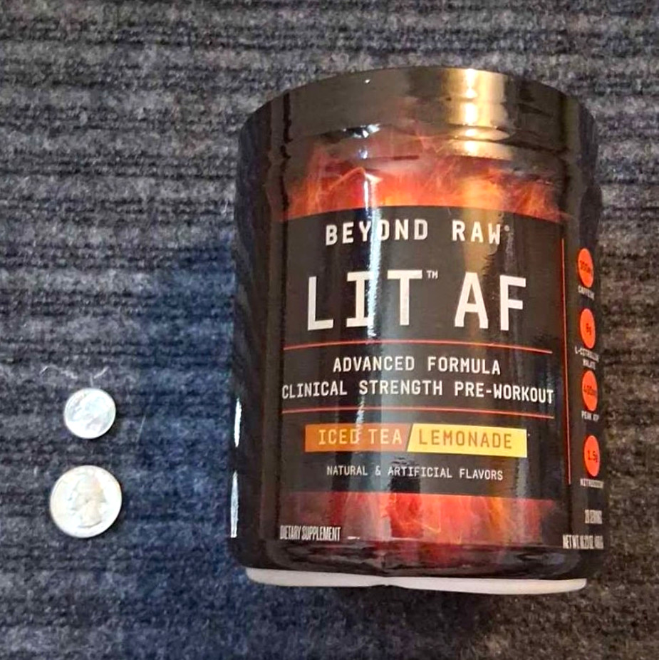 Beyond Raw LIT AF Advanced Formula Pre-Workout Powder, Iced Tea Lemonade