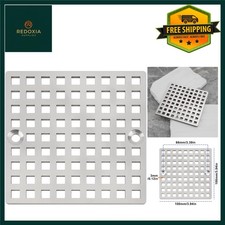Durable Brushed Stainless Steel Square Shower Drain Cover 4 Inch 1 Pack