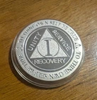 1 Oz .999 Silver Recovery Chip. Serenity Prayer On Back 1 Oz .999 Silver