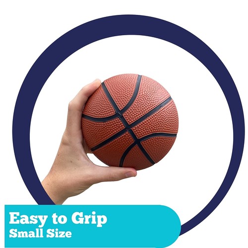 5" Rubber Mini Basketballs (2-Pack) - Realistic Bounce and Grip for Indoor an... - Picture 5 of 7