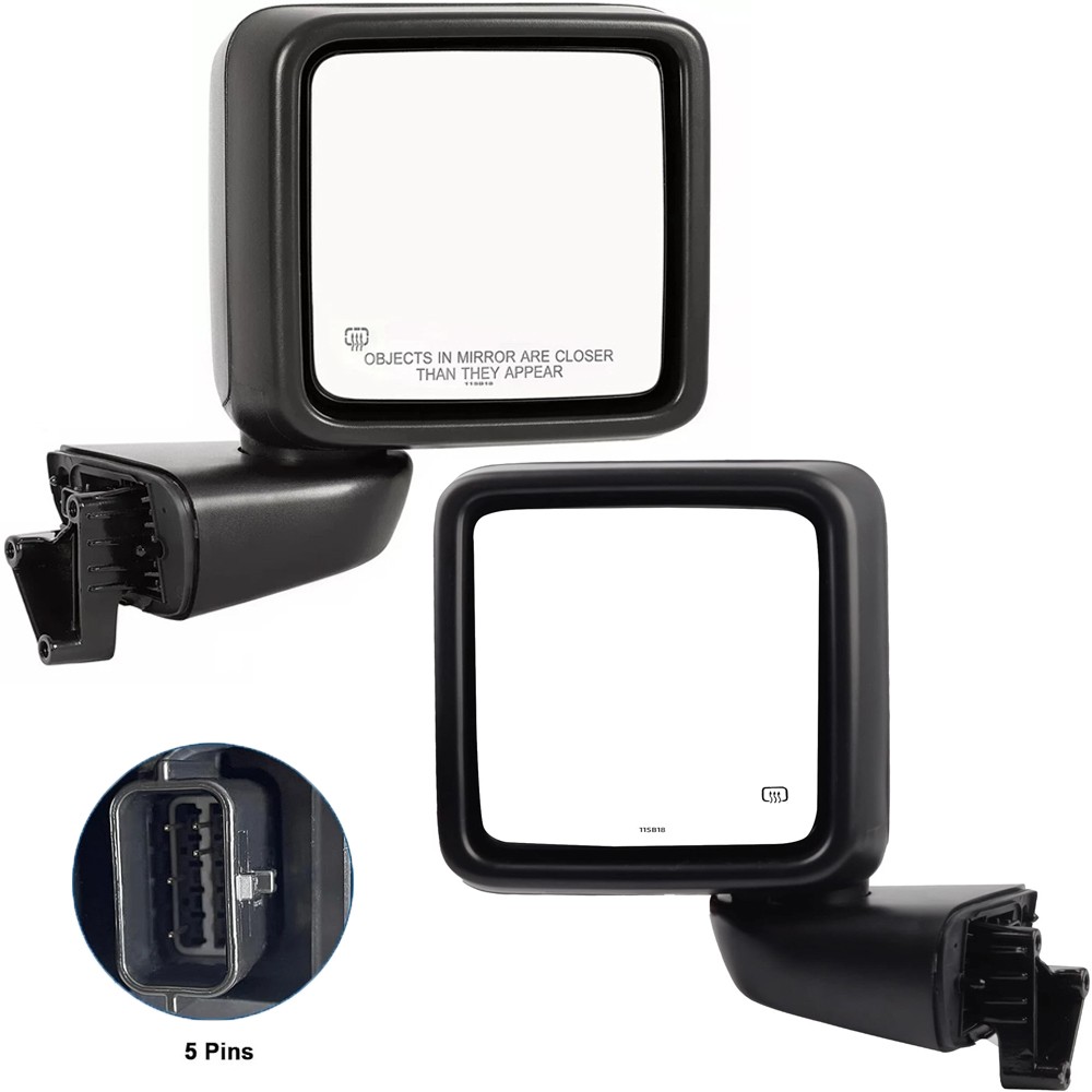 Pair Left & Right Power Heated Mirror for Jeep Gladiator Wrangler JL 2018-2024