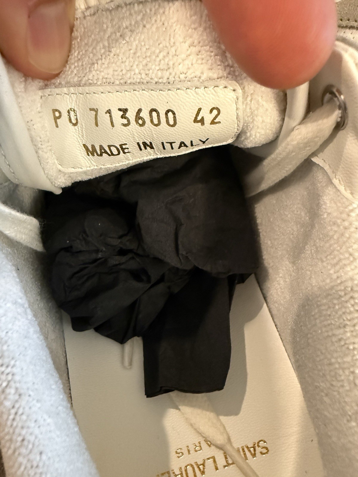 Sneakers Saint Laurent uomo bicolore SL 61 taglia 9 (42) punta tonda bassa stringate