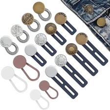 16 Pcs Button Extender for Jeans  Pants, Adjustable Pants Waist Button Extender