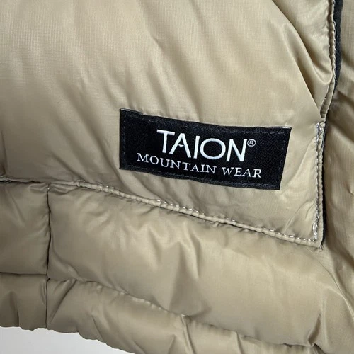 Taion Puffer Jacket Mens Medium Beige Mountain Volume Hooded Down Jacket BNWT  image 9