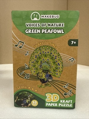 Make Bug - MakeBug Voices of Nature, Green Peacock. Green Peafowl, 53 Pieces
