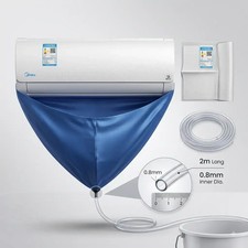 Mini Split AC Cleaning Bag with Drain Hose, Reusable Air Conditioner Cleaning