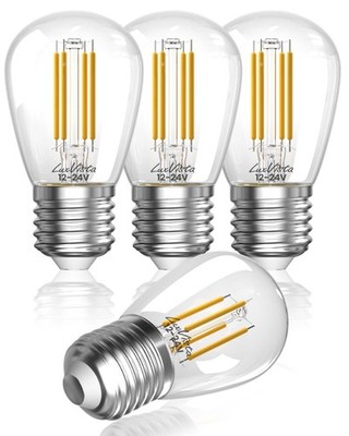 Edison Bulb NOSTALGIA LED E26 4W 12個セット 12 Volt LED Light Bulbs 4W E26 Edison Warm White 3000K Filament