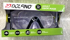 Dolfino Mask Black Ages 12+ Adult Impact Resistant, Latex Free, Custom Fit