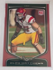 Bowman 2009 Draft Picks Clay Matthews USC Trojans Rookie Card #196. rookie card picture