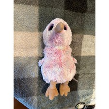 Ty Silk Beanie Boos Kiwi the Bird Pink Mottled Plush Purple Glitter Eyes 2013