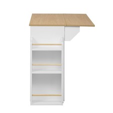 2 IN 1 Modern Dog Crate Kitchen Island With Storage for Small-sized Dogs up