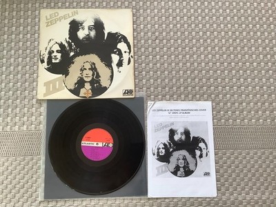 Led Zeppelin  3 -  seltene Französchische   Pressung und Cover  1970 LP