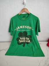 Vtg Jameson and Son Irish Whiskey Tshirt made in USA xLarge Green free shipping