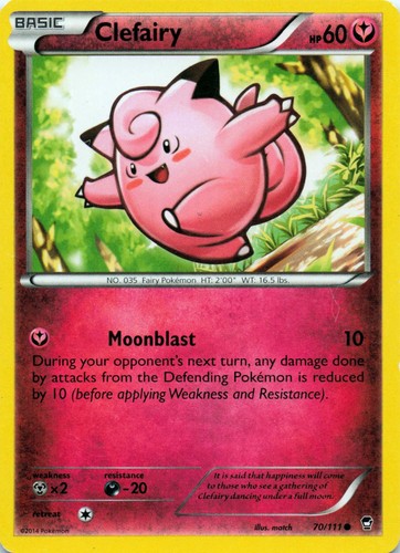 Clefairy (70) 70/111 XY - Furious Fists  - LP