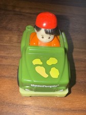2009 Fisher Price Little People Wheelie Safari Green Dinosaur Truck