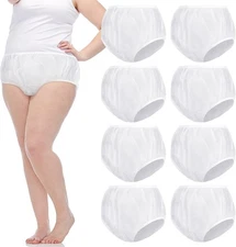 9 Pcs Waterproof Incontinence Underpants Plastic Pants Leak Proof L, Clear 