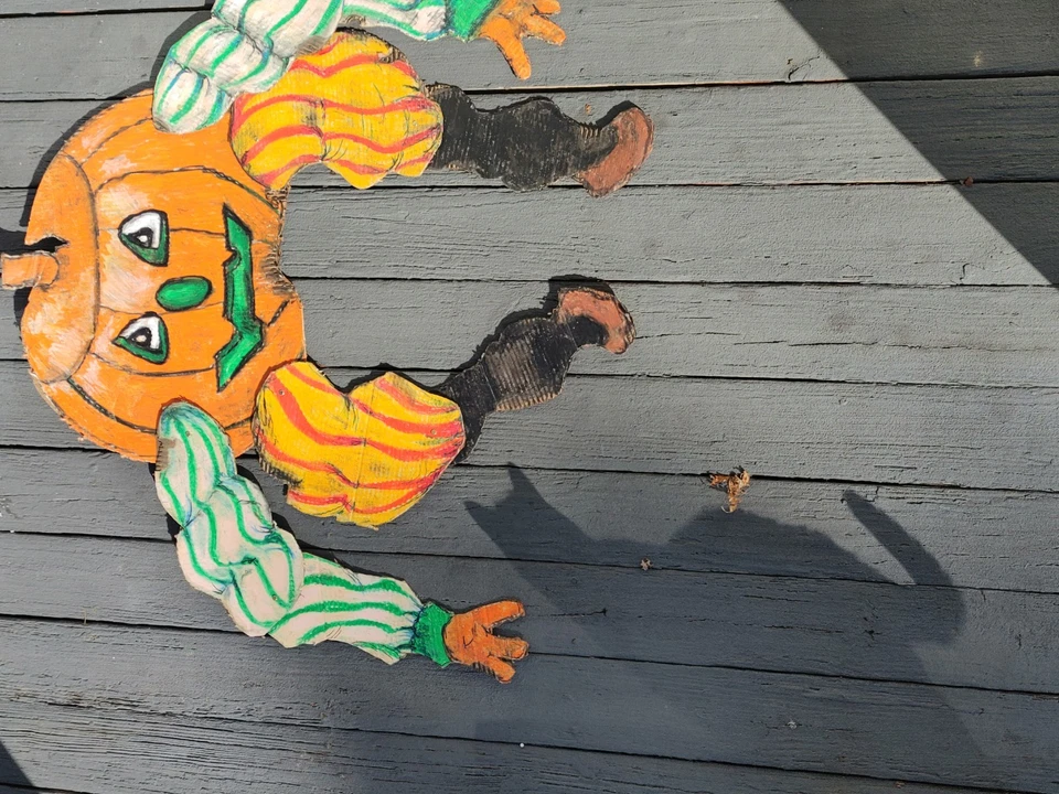 Fallout 4 Halloween Decor Pumpkin Jackolantern Huge 46" Movable Limbs Handmade - Image 3 of 4