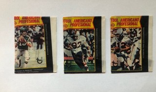1977 Topps Mexican Issue Wax Pack Wrapper Lot of 3. One Pack Torn.