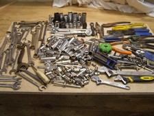 Huge Lot Hand Tools Wrenches Pliers Sockets 1/4, 3/8 & 1/2 USA & Imports 32 lbs