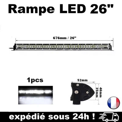 Barre LED Rampe 26" 210W Light SUV 4x4 Offroad Phare De Travail Feux Lumineuse - Photo 1/4