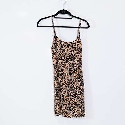 Wilfred Aritzia Cheetah Leopard Animal Print Pattern Mini Slip Dress 2