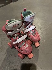 Roller Derby EZ-Roll Girls 11-2 US Adjustable Beginner Roller Skates Pink Purple