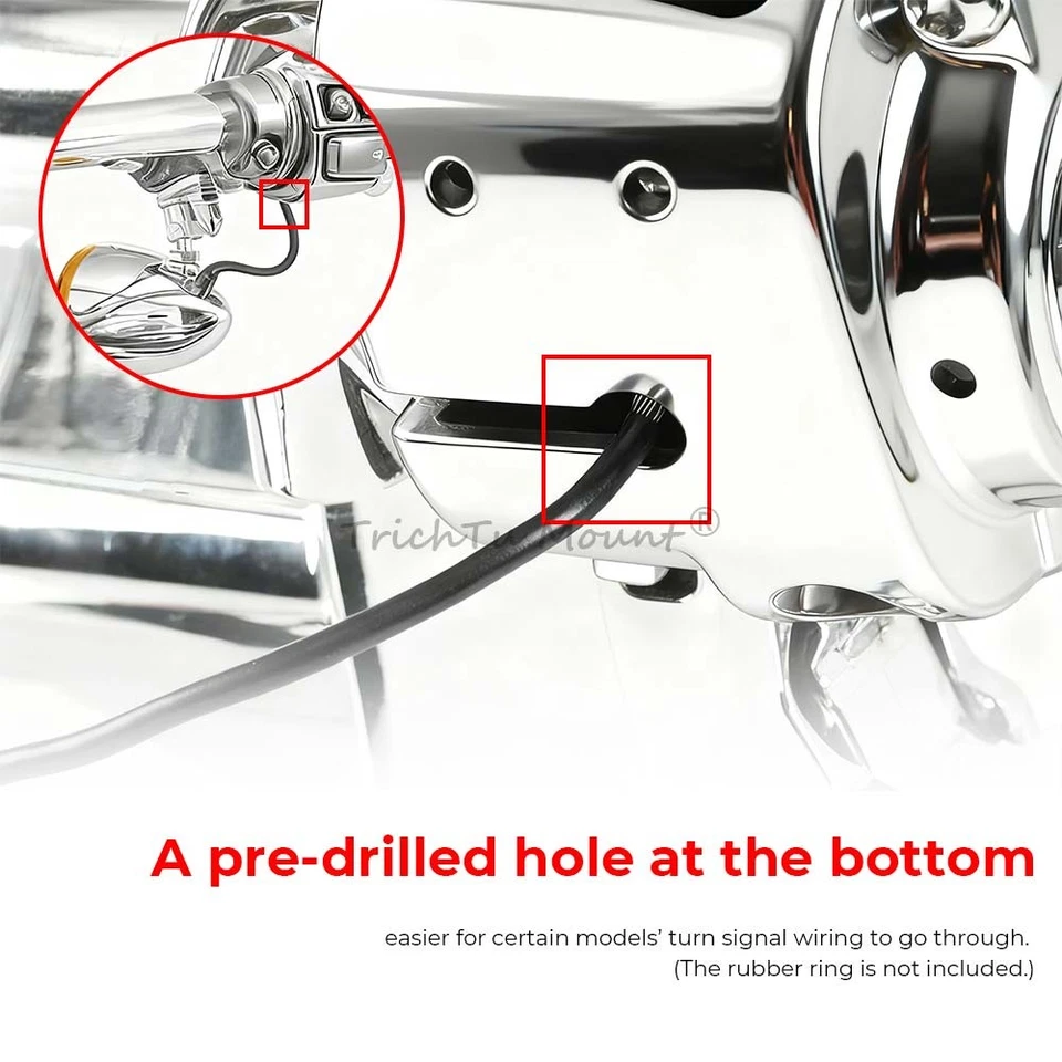 Cubierta de carcasa de interruptor de aluminio cromado para Harley Davidson Softail Fat Boy FLFB Foto 4 de 4