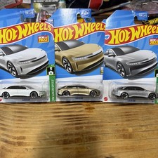 Hot Wheels Lucid Air White &Gold Lucid Grey HWGREENSPEED 4/5 (#147/250)g Lot Of3