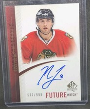 2010-11 SP Authentic Future Watch Auto Nick Leddy /999 Chicago Black Hawks