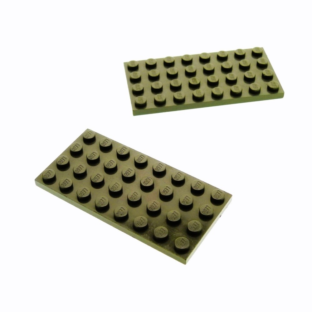 2X Lego Base Plate 4X8 Old Dark Gray Star Wars 6940 7134 7180 6292 10030 3035
